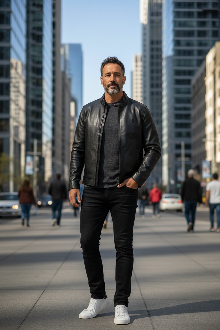 Men’s Black Leather Jacket