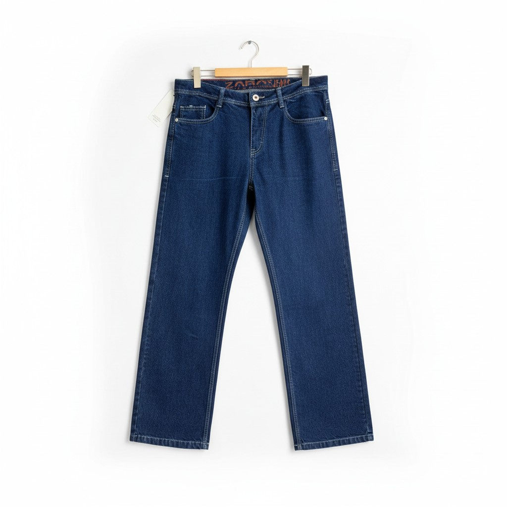 Dark Blue Straight Fit Denim Jeans (