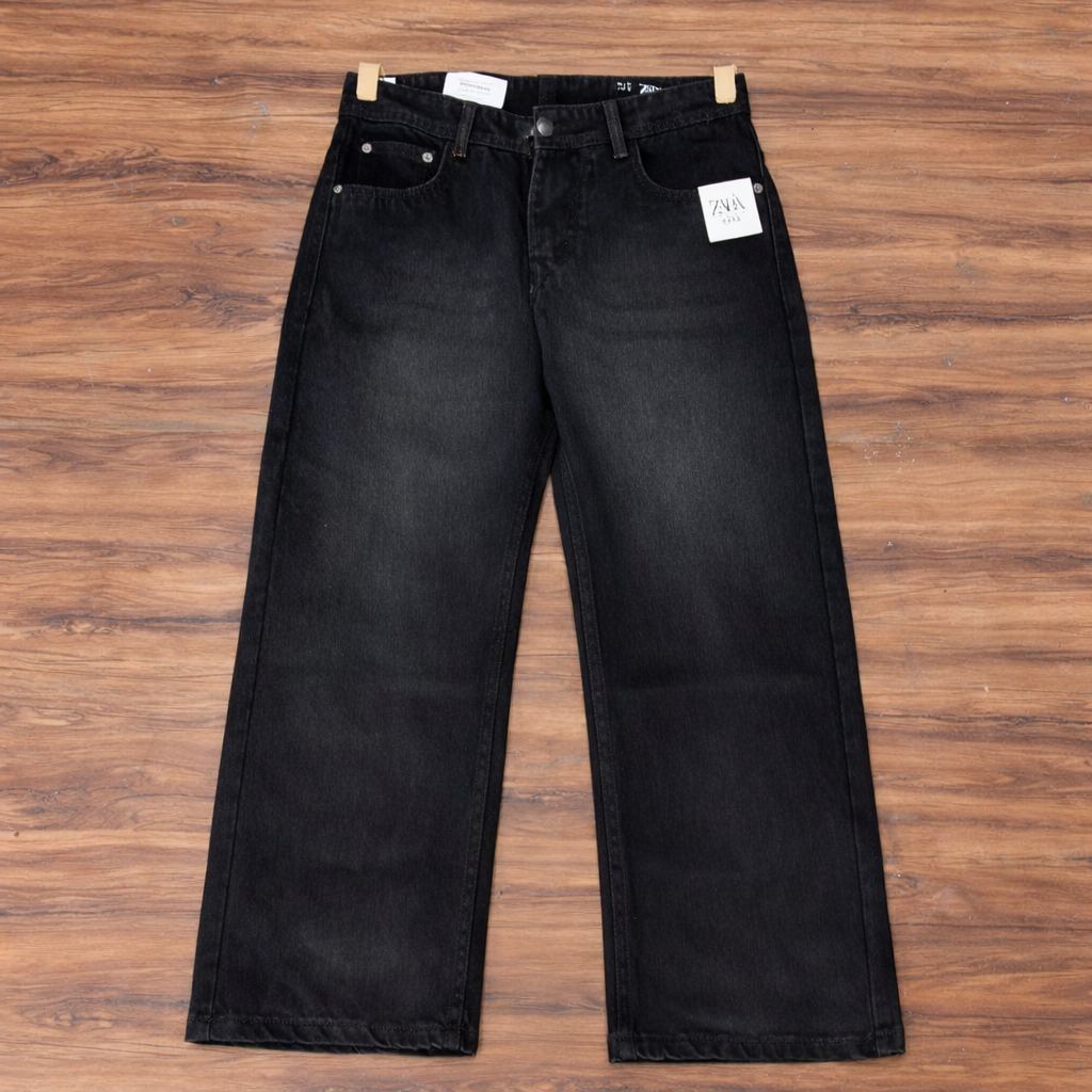 Charcoal Black Straight Fit Denim Jeans