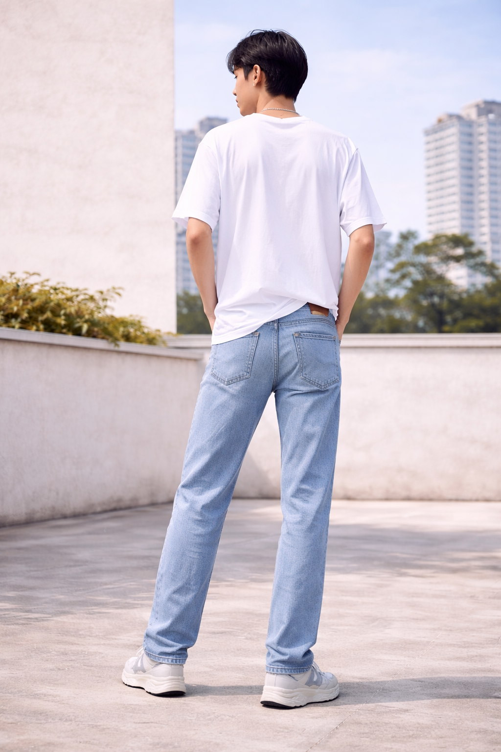 Ice Blue Straight Fit Jeans for Boys | Classic Denim