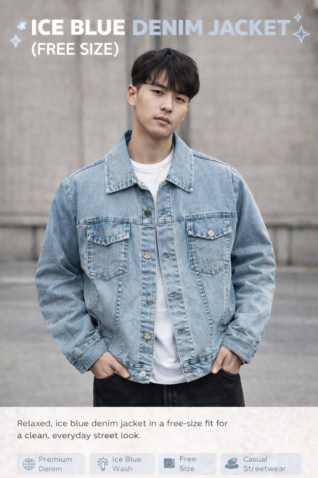 Ice Blue Denim Jacket
