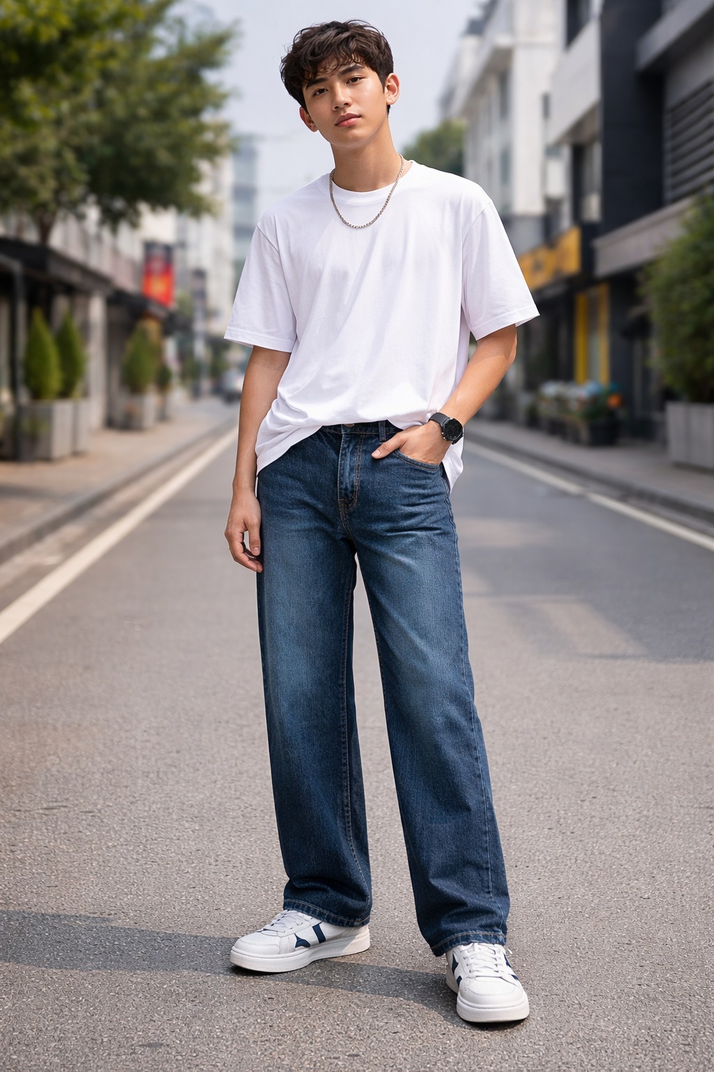 Blue Straight Fit Denim Jeans for Boys