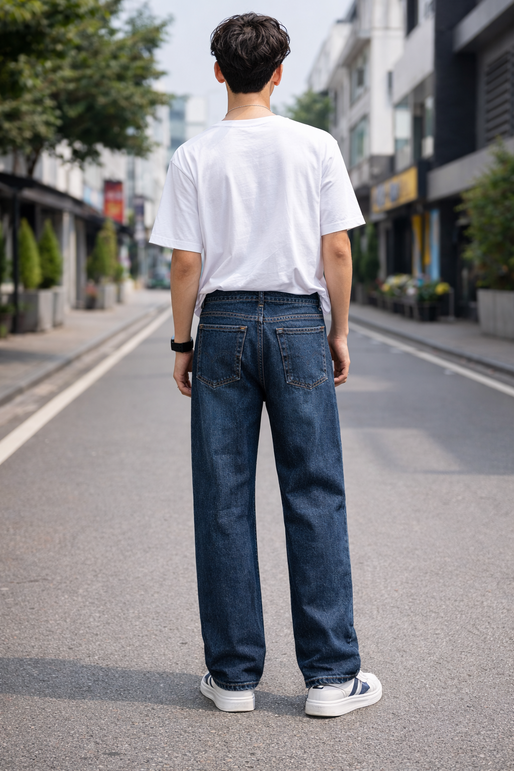 Blue Straight Fit Denim Jeans for Boys