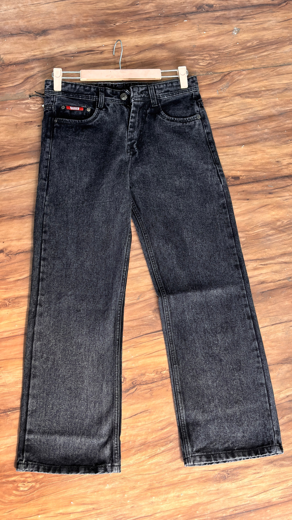 Charcoal Grey Straight Fit Denim Jeans