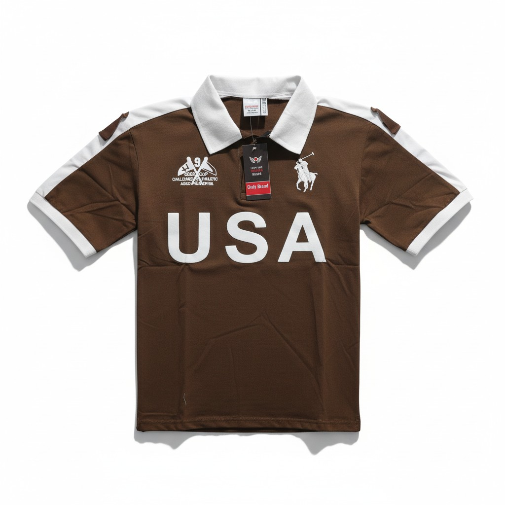 Men’s USA Printed Polo T-Shirt – Premium Casual Sports Wear