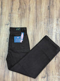 Unisex Wide-Leg Dark Brown Denim Jeans
