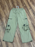 Trendy Pista Green Parachute Pants