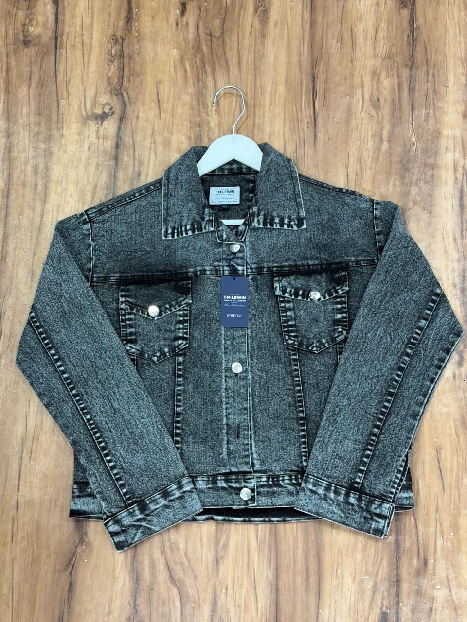 Grey Washed Denim Jacket