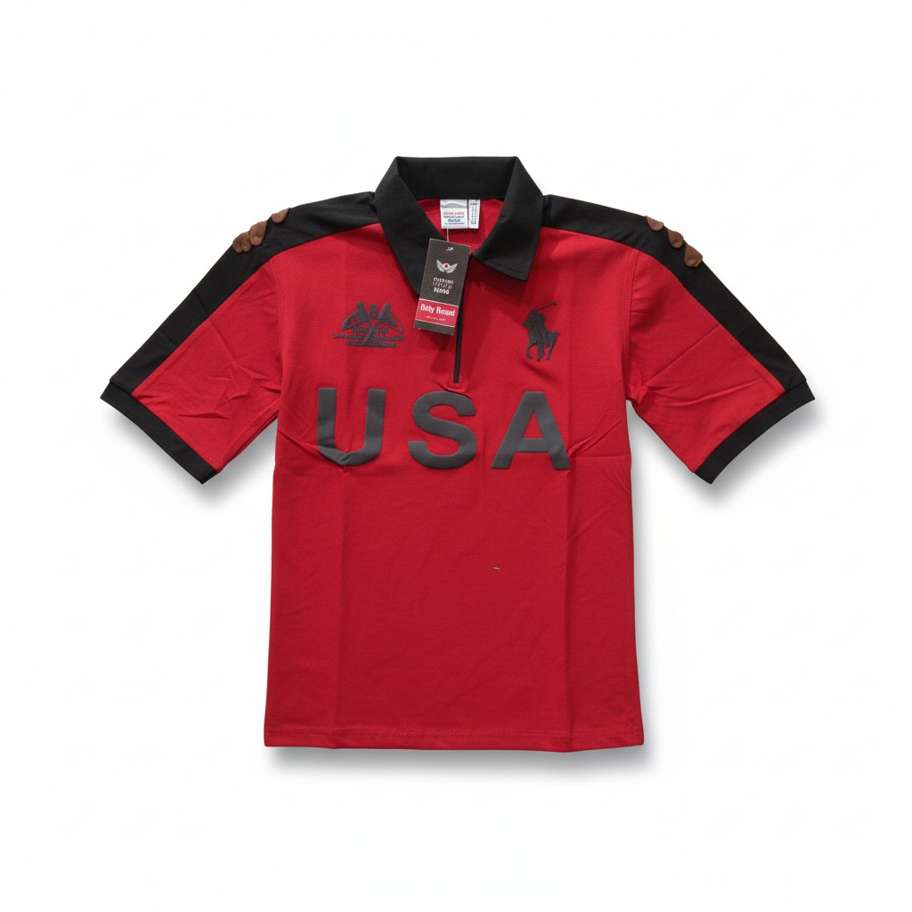 Men’s USA Printed Polo T-Shirt – Premium Casual Sports Wear